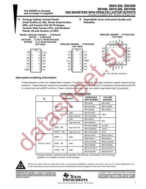 SN74LS05DRG4 datasheet  